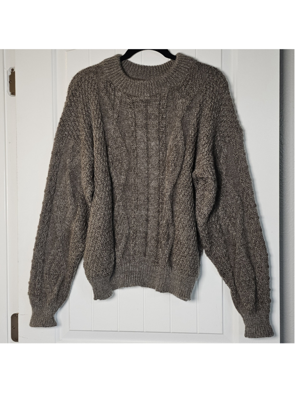 Alps XL brown/beige 100% merino wool sweater
